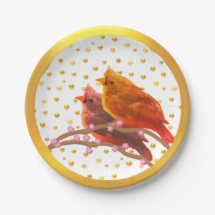 Lieve Kardinaalvogels Papieren Bordje