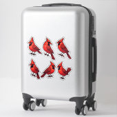 Lieve Kardinaalvogelstickercollectie Sticker (Koffer)