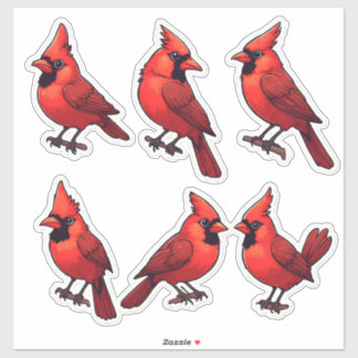 Lieve Kardinaalvogelstickercollectie Sticker