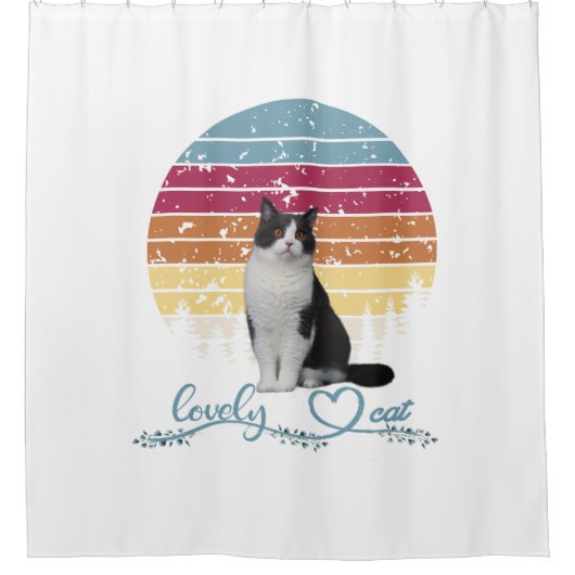 Lieve kat douchegordijn (Voorkant)