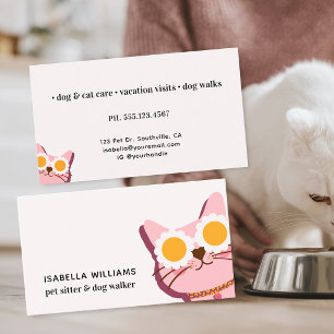 Lieve Kat Hond Uitlater Dierenoppasser Visitekaartje