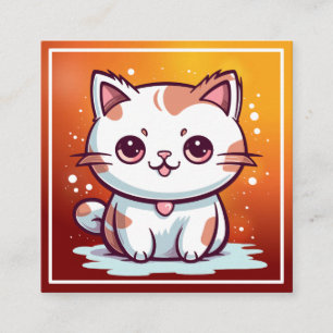 Lieve Kat Kawaii Stijl Clipart-47758 Belkaart Contactkaartje