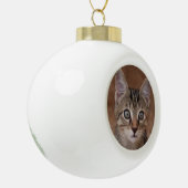 Lieve kat keramische bal ornament (Links)