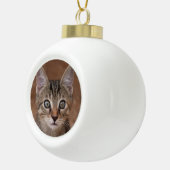 Lieve kat keramische bal ornament (Rechts)