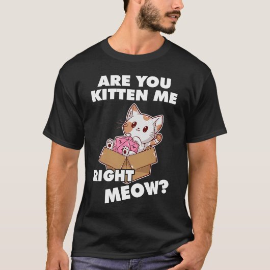 Lieve kat Kitten me rechts Meow RPG Dice Dungeons T-shirt (Voorkant)