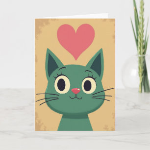 Lieve Kat Liefde Hart Kaart