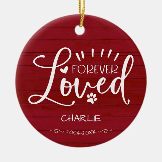 Lieve kat of hond huisdier herdenking aandenken fo keramisch ornament (Voorkant)