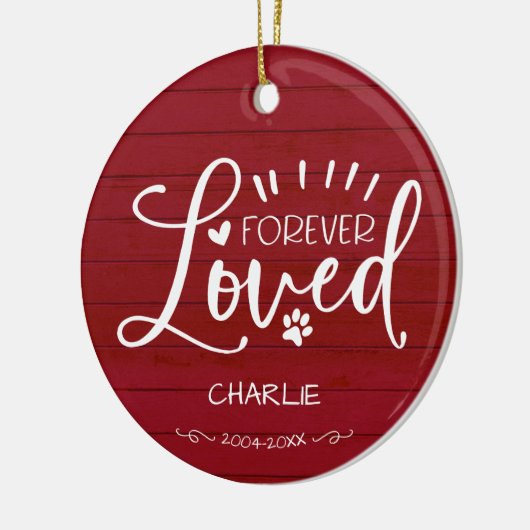 Lieve kat of hond huisdier herdenking aandenken fo keramisch ornament (Links)