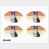 Lieve kat ovale sticker (Vel)