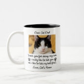 Lieve kat papa bedankt voor het zijn van mijn vade tweekleurige koffiemok (Links)