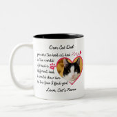 Lieve kat vader | Aangepaste kat foto liefde cadea Tweekleurige Koffiemok (Links)