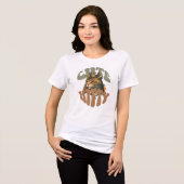 Lieve Kattenliefhebbers Koningin Tri-Blend Shirt (Voorkant volledig)