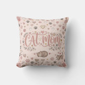 Lieve Kattenmoeder Decorative Zachte Roze Kussen (Voorkant)