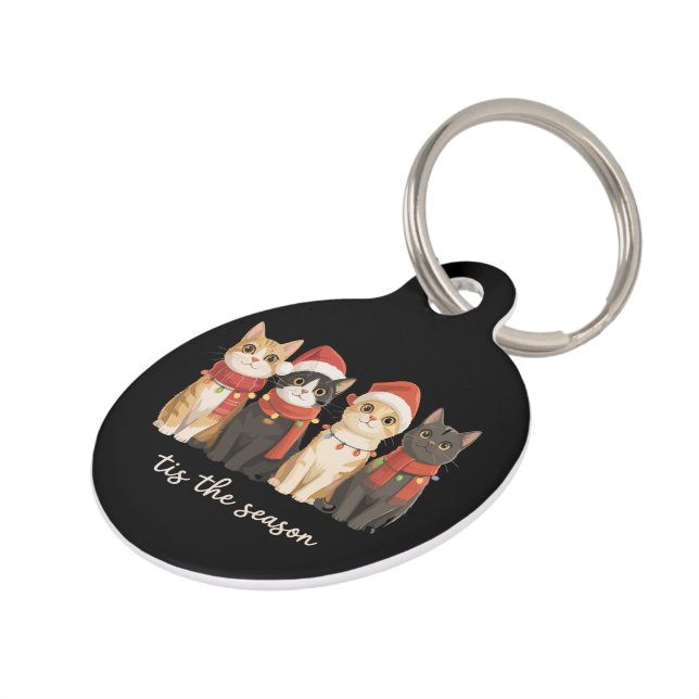 Lieve Kattenmoeder Kerstmis Kattenliefhebber Cadea Huisdierpenning (Zijkant)