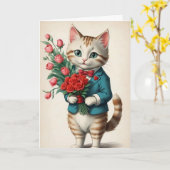 Lieve Kattenvalentijn Kaart (Gele Bloem)