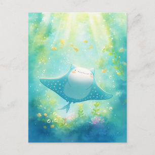 Lieve Kawaii Pijlrog Zonovergoten Rif Briefkaart