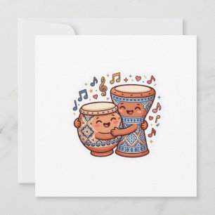 Lieve Kawaii Traditionele Marokkaanse Klei DrumsSt Kaart