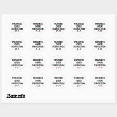 Lieve Kawaii Voortgang Boven Perfectie Ronde Stick Sticker (Vel)