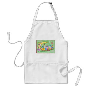 Lieve Kerst Caterpillar Trein met Cadeaus Standaard Schort
