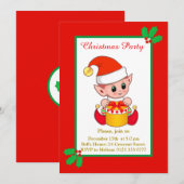 Lieve Kerst Elf Uitnodiging (Voorkant / Achterkant)