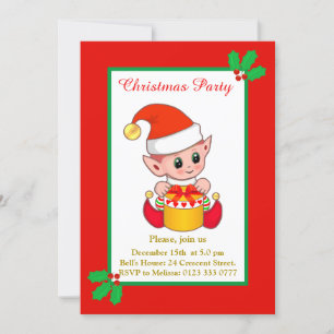 Lieve Kerst Elf Uitnodiging
