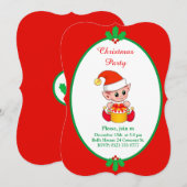 Lieve Kerst Elf Uitnodiging (Voorkant / Achterkant)