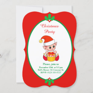 Lieve Kerst Elf Uitnodiging