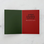 Lieve kerst handgetekende cartoon groet aangepast kaart (Binnen)