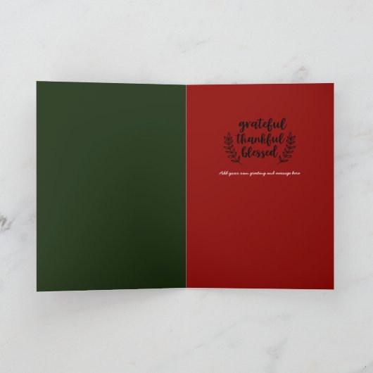 Lieve kerst handgetekende cartoon groet aangepast kaart (Binnen)