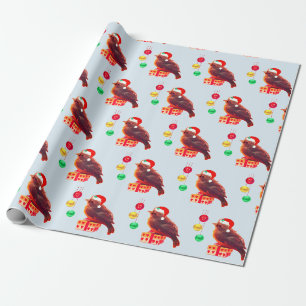 Lieve Kerst Kleine Vogel Cadeaupapier