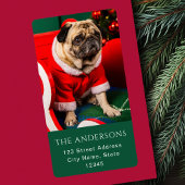 Lieve Kerst Peppige Hond Huisdier Foto Liefhebber  Etiket