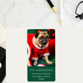 Lieve Kerst Peppige Hond Huisdier Foto Liefhebber  Etiket