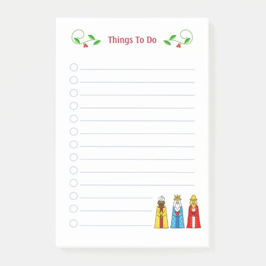 Lieve kerst Wijze Mannen Dingen Te Doen Post-it No Post-it® Notes (Voorkant)