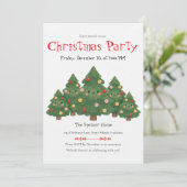 Lieve Kerstboom Feest Uitnodiging (Staand voorkant)