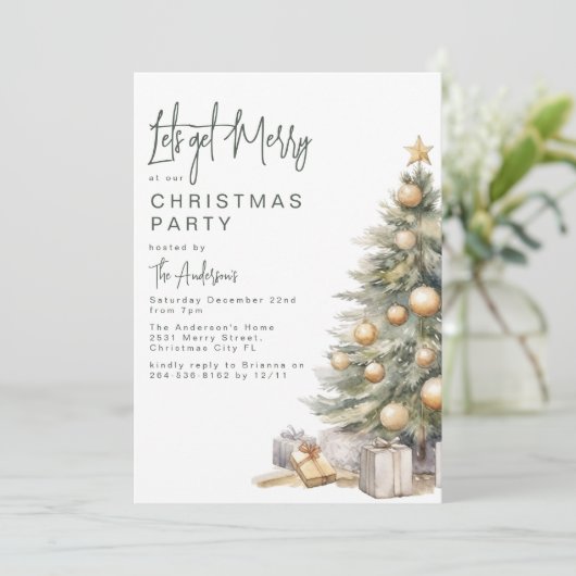 Lieve kerstboom | kerstfeest kaart (Staand voorkant)