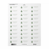 Lieve kerstboom retouradres etiket (Full Sheet)