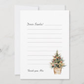 Lieve kerstbrief Vrolijke kerstboom Feestdagenkaart (Voorkant)