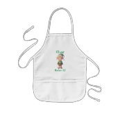 Lieve Kerstelf Gepersonaliseerd Kinder Schort (Voorkant)