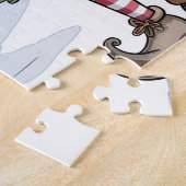 Lieve Kerstelf Met Cadeaus Legpuzzel (Zijkant)