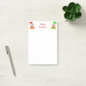 Lieve Kerstelfjes op Wit Post-it® Notes (Kantoor)