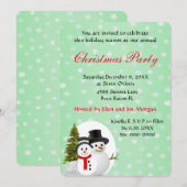 Lieve kerstfeest uitnodiging met sneeuwman (Voorkant / Achterkant)