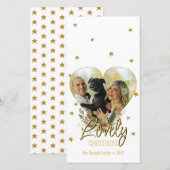 Lieve kerstfoto met gouden hart Foto Glitter Heart (Voorkant / Achterkant)