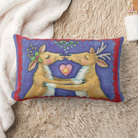 Lieve Kersthirten, Romantische Kus onder de Mistsl Kussen (Deken)