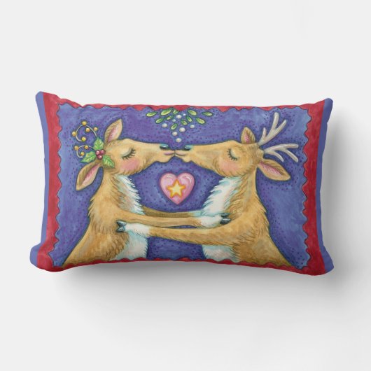 Lieve Kersthirten, Romantische Kus onder de Mistsl Kussen (Voorkant)