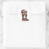 Lieve Kersthond Vierkante Sticker (Tas)