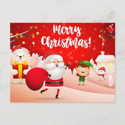 Lieve kerstkaart briefkaart (Voorkant)