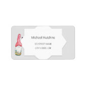 Lieve Kerstkabouter Jongen met Monogram Etiket (Voorkant)