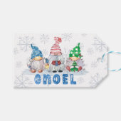 Lieve Kerstkabouters GNOEL Sneeuwvlokken VAN VOOR Cadeaulabel (Voorkant (Horizontaal))
