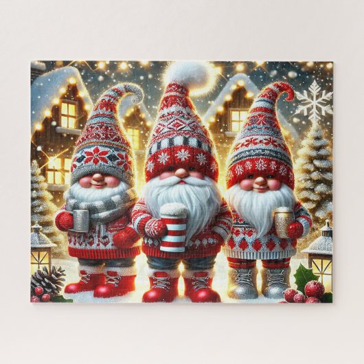 Lieve Kerstkabouters Legpuzzel (Horizontaal)
