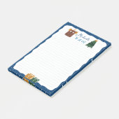 Lieve Kerstkat Blauw Aanpasbare Takenlijst Post-it® Notes (Schuin)